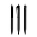 prodir QS50 Soft Touch PRP Push Kugelschreiber, Black-Silver satin finish