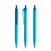 prodir QS50 Soft Touch PRT Push Kugelschreiber, Cyan Blue-Silver chrome finish