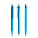 prodir QS50 Soft Touch PRT Push Kugelschreiber, Cyan Blue-Silver satin finish