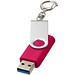 Rotate USB-Stick 3.0 mit Schlüsselanhänger, magenta, 128GB