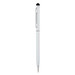 XD COLLECTION Schlanker Drehkugelschreiber mit Stylus, schwarze Mine, weiß XD COLLECTION Schlanker Drehkugelschreiber mit Stylus, schwarze Mine, weiß