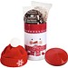 Schneemanndose mit Mütze gefüllt mit Lebkuchen