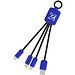 SCX.design C15 Quatro Ladekabel mit Leuchtlogo, Reflex blue/schwarz