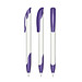 senator® Druckkugelschreiber Challenger Polished Basic SG, blaue Mine, weiß,violett 267