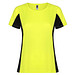 Shanghai Sport T-Shirt für Damen, Fluor Yellow / schwarz, XL
