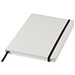Spectrum weißes DIN A5 Notizbuch mit farbigem Gummiband, weiss,schwarz