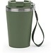 SPITZ. Reisebecher aus Edelstahl (90 % recycelt) und Außenwand aus PP mit matter Oberfläche 440 ml, Khaki