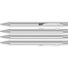 uma® Metall-Kugelschreiber Straight SI, blaue Mine, silber-matt