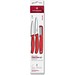 Swiss Classic, Gemüsemesser mit I-Schäler, 3tlg, rot