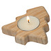Teelichthalter aus Holz, beige