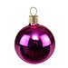 Traditionelle Glaskugel, glanz-pink, 1-seit. Druck