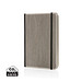 Treeline A5 Deluxe Notizbuch mit Holzeinband, grau