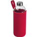 Trinkflasche mit Neoprensleeve 1,0 l, rot