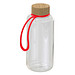 Trinkflasche Natural inkl. Strap, 1000 ml, transparent/rot