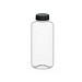 Trinkflasche Refresh, 1 l, RENEW, transparent/schwarz