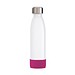 Trinkflasche RETUMBLER-TOULON GLASS, weiß, Sleeve magenta