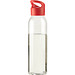 Trinkflasche Sirius, 650 ml, transparent/rot