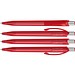 uma® BEAT transparent Druckkugelschreiber, rot