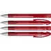 uma® LOOK grip transparent SI Druckkugelschreiber, rot