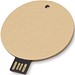 USB-Stick 2.0 rund aus recyceltem Papier, Kraftpapier, 2GB