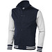 Slazenger™ Unisex College Jacke Varsity, dunkelblau,weiß, S Slazenger™ Unisex College Jacke Varsity, dunkelblau,weiß, S
