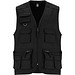 Venera Arbeitsweste mit V-Ausschnitt und mehreren Taschen, 200 g/m2, schwarz, S