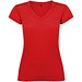 Victoria T-Shirt mit V-Ausschnitt für Damen, rot, M