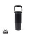 VINGA Eos Trek 880ml Flasche aus RCS rec. Stainless-Steel, schwarz, schwarz