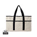 VINGA Volonne AWARE™ Strandtasche aus recyceltem Canvas, off white, schwarz