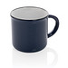 Vintage Keramiktasse, navy blau