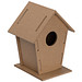 Vogelhäuschen aus MDF zum Zusammenbauen, hellbraun Vogelhäuschen aus MDF zum Zusammenbauen, hellbraun
