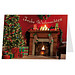 Grußkarte Weihnachten, Motiv Kamin, Danke an Partner