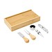 Wein- und Käseset BAMBOO WINE,braun, silber