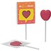 Werbe-Lolly in Kartonhülle mit Herzstanzung, inkl. Druck