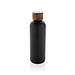 Wood Vakuumflasche aus RCS recyceltem Stainless-Steel, schwarz