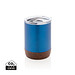 XD COLLECTION Kleine Vakuum-Kaffeetasse aus RCS rSteel & Kork, blau