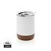 XD COLLECTION Kleine Vakuum-Kaffeetasse aus RCS rSteel & Kork, weiß
