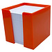 Zettelbox, 10 x 10 x 10 cm, orange