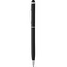 ZOE BK. Kugelschreiber aus Aluminium mit Touchpen-Spitze, Schwarz