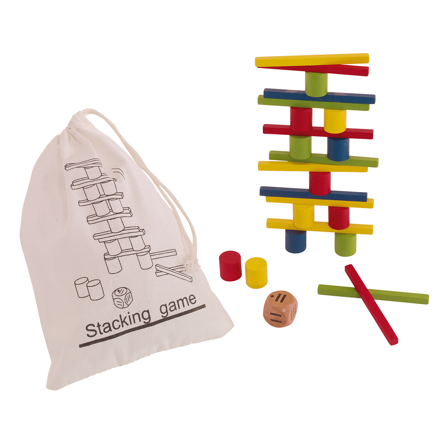 Geschicklichkeitsspiel STACKING,farbig | Erfolgreiche Werbeartikel