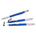 6 in 1 Touch-Kugelschreiber, blaue Mine, blau-metallic
