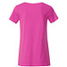 JAMES & NICHOLSON Damen T-Shirt Basic aus Bio-Baumwolle, pink, XL