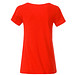 JAMES & NICHOLSON Damen T-Shirt Basic aus Bio-Baumwolle, rot, L