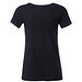 JAMES & NICHOLSON Damen T-Shirt Basic aus Bio-Baumwolle, schwarz, XS