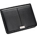A4 Schreibmappe aus Lederfaserstoff, schwarz