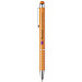 Aluminium glasierter Drehkugelschreiber, schwarze Mine, orange Aluminium glasierter Drehkugelschreiber, schwarze Mine, orange