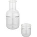 Amelie Set aus Glaskaraffe und Tasse, matt, transparent
