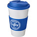 Americano® 350 ml Isolierbecher mit Schutzring & auslaufsicherem Schraubverschluss, weiß/mittelblau