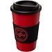 Americano® 350 ml Isolierbecher mit Schutzring, schwarz/rot