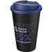 Americano® Eco 350 ml recycelter Becher mit auslaufsicherem Deckel, blau